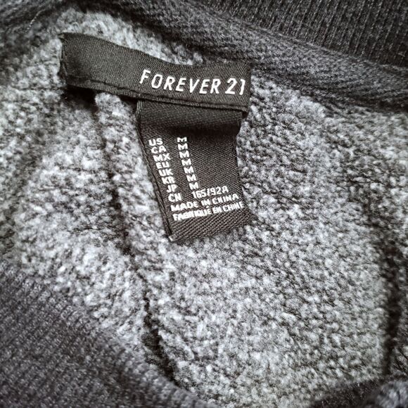 FOREVER 21 CHARCOAL PULLOVER SZ.M EUC - Picture 4 of 5